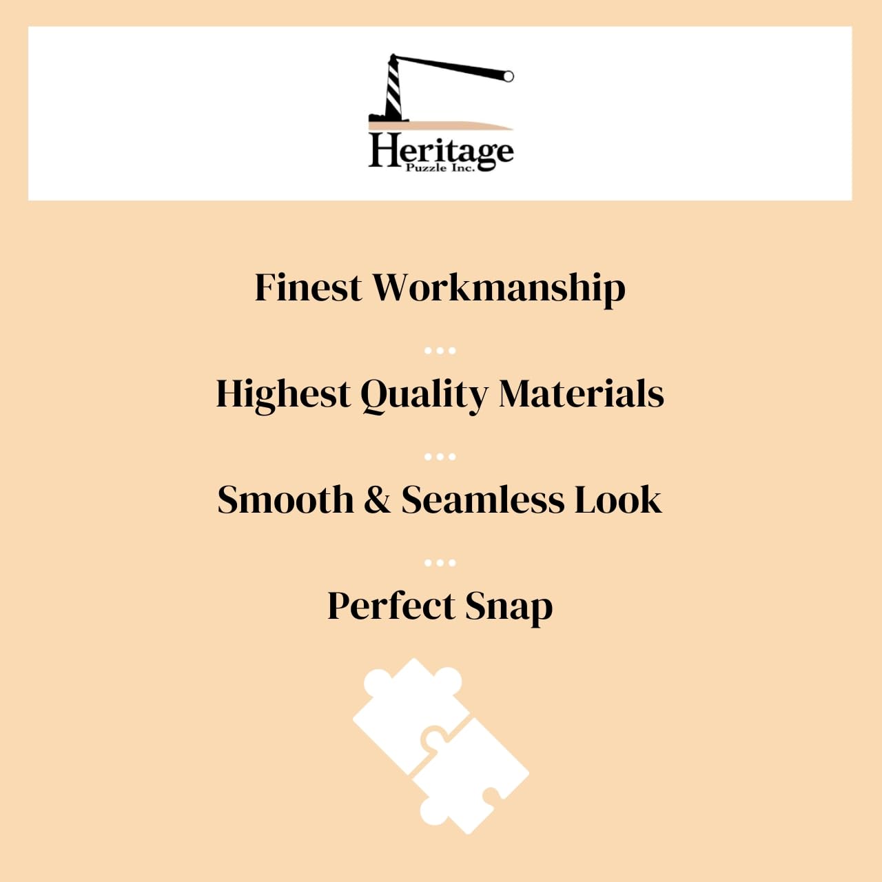 Heritage Puzzle High Tide Beach Ocean image emphasizes recycled materials for sustainable puzzling.