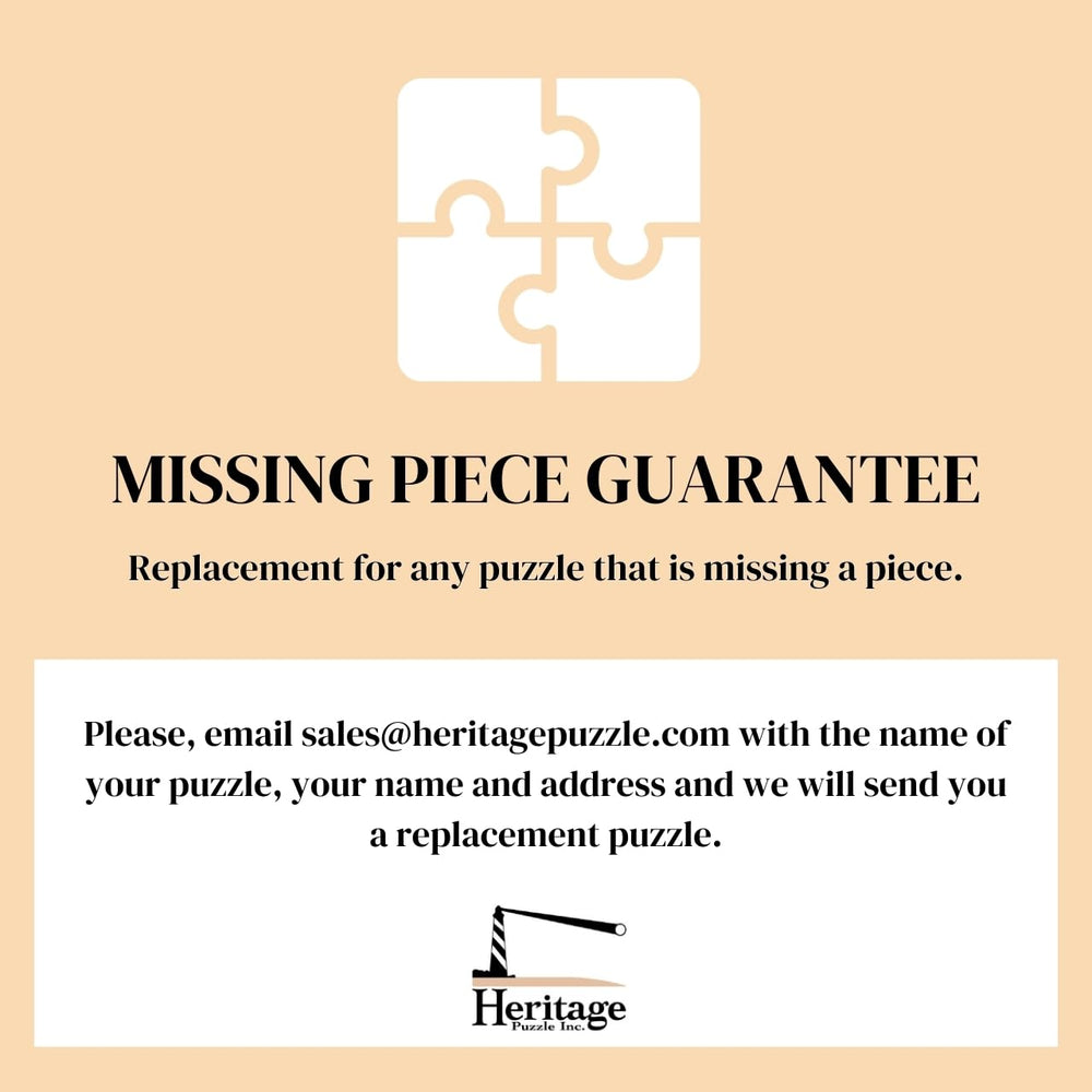 Heritage Puzzle Made in USA quality emphasis in craftsmanship.