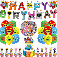 Herlax birthday decorations set cake toppers provide a vibrant visual for festive photos and celebrations.