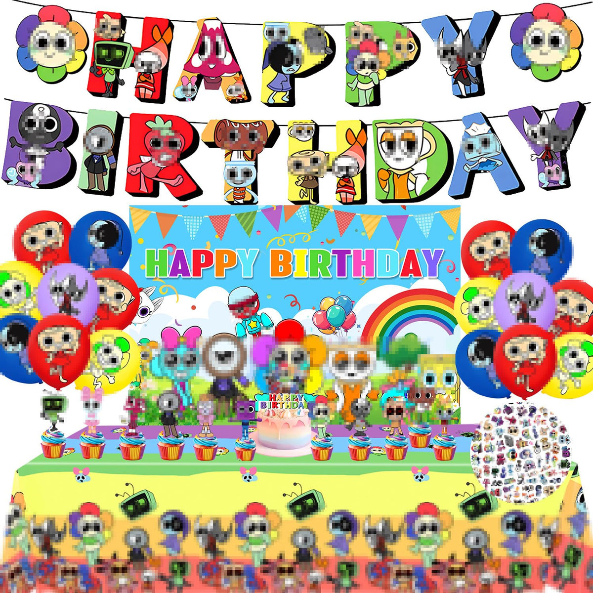 Herlax birthday party decorations set for game-themed celebrations and photo-worthy moments
