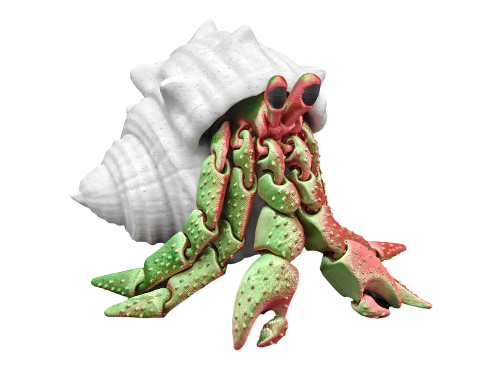 Hermit Crab Articulated Toy moving joints in smooth action.