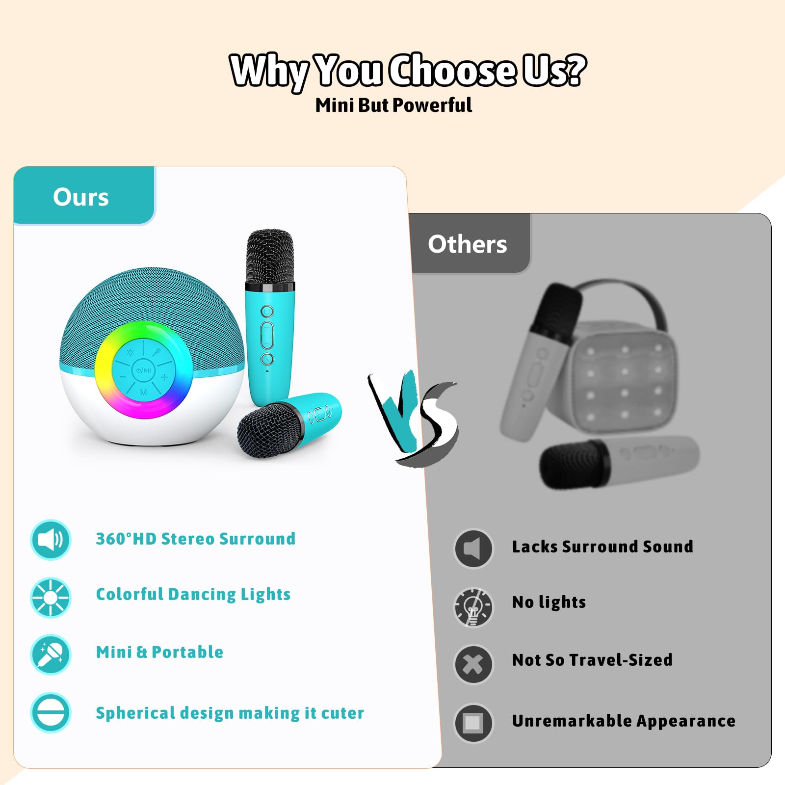 Heroange karaoke-family-use shows kids and adults enjoying music together at home.