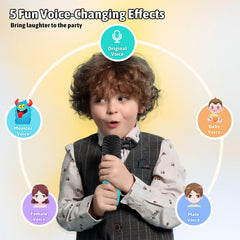 Heroange karaoke-machine-magic-voice-lights adds playful voices and beat-synced lights.