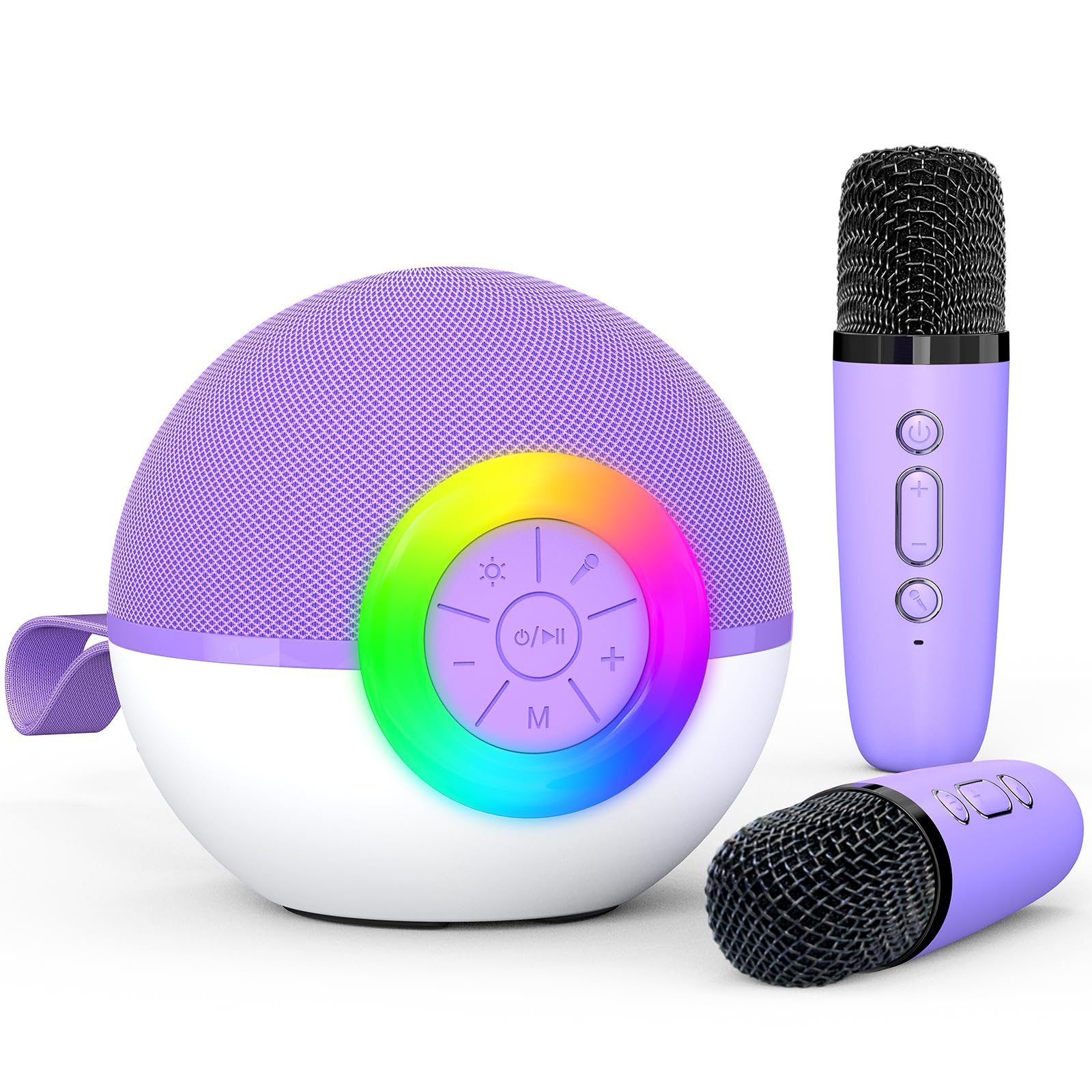 Heroange karaoke machine purple ready for family sing-alongs anywhere.