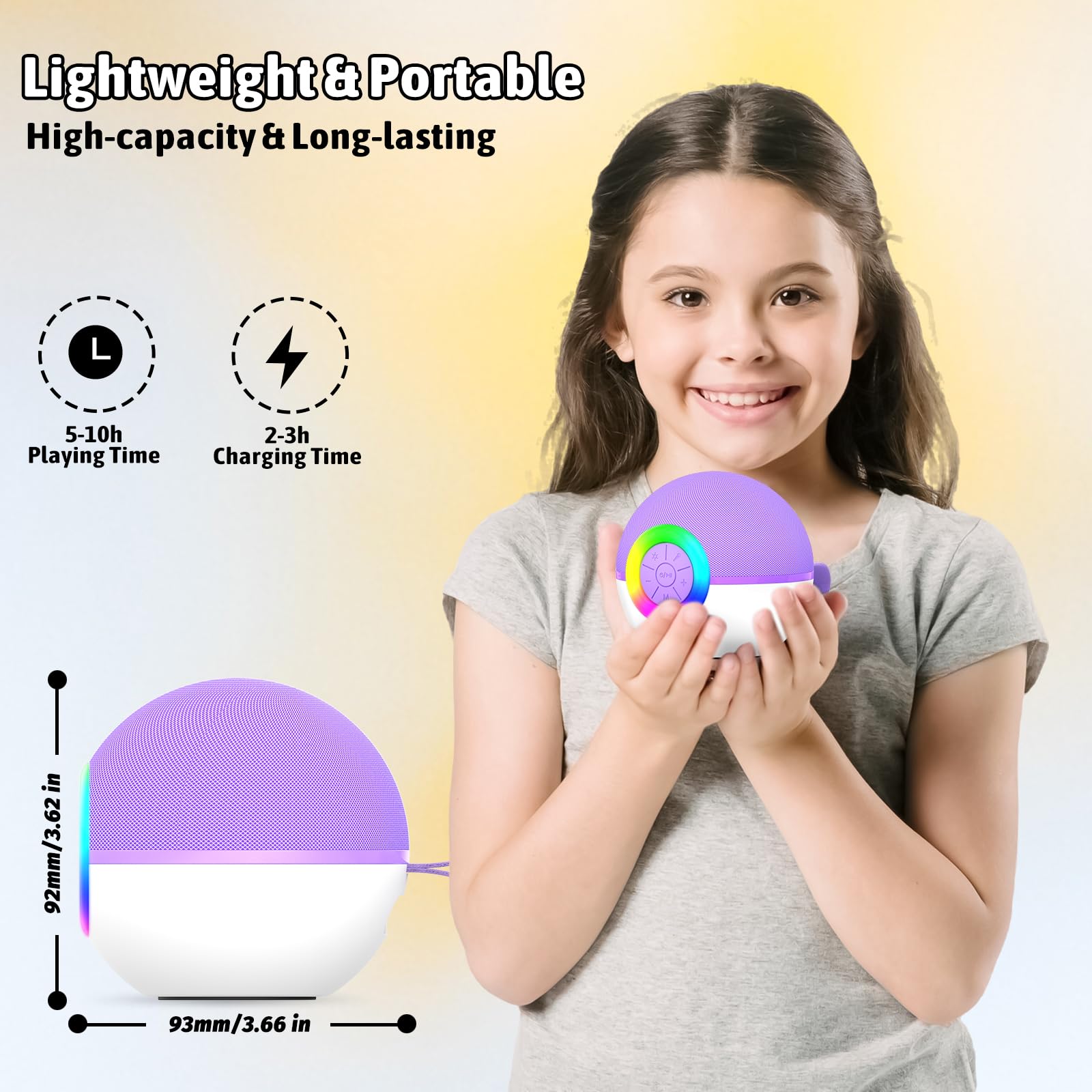 Heroange portable karaoke speaker ideal for parks and playdates.