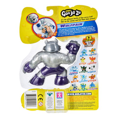 Heroes of Goo Jit Zu Wolfpain on display packaging for collector-friendly setup.