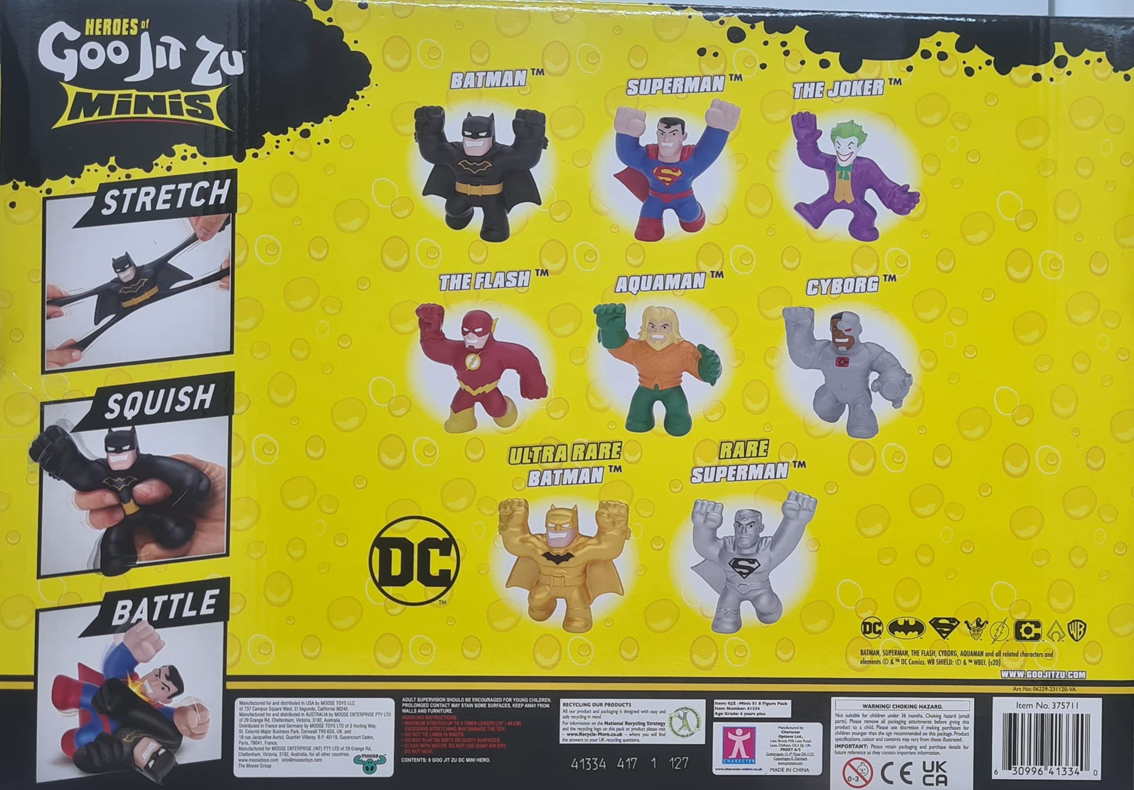 Heroes of Goo JIT Zu DC Minis set displays 8 mini figures ready for imaginative adventures.