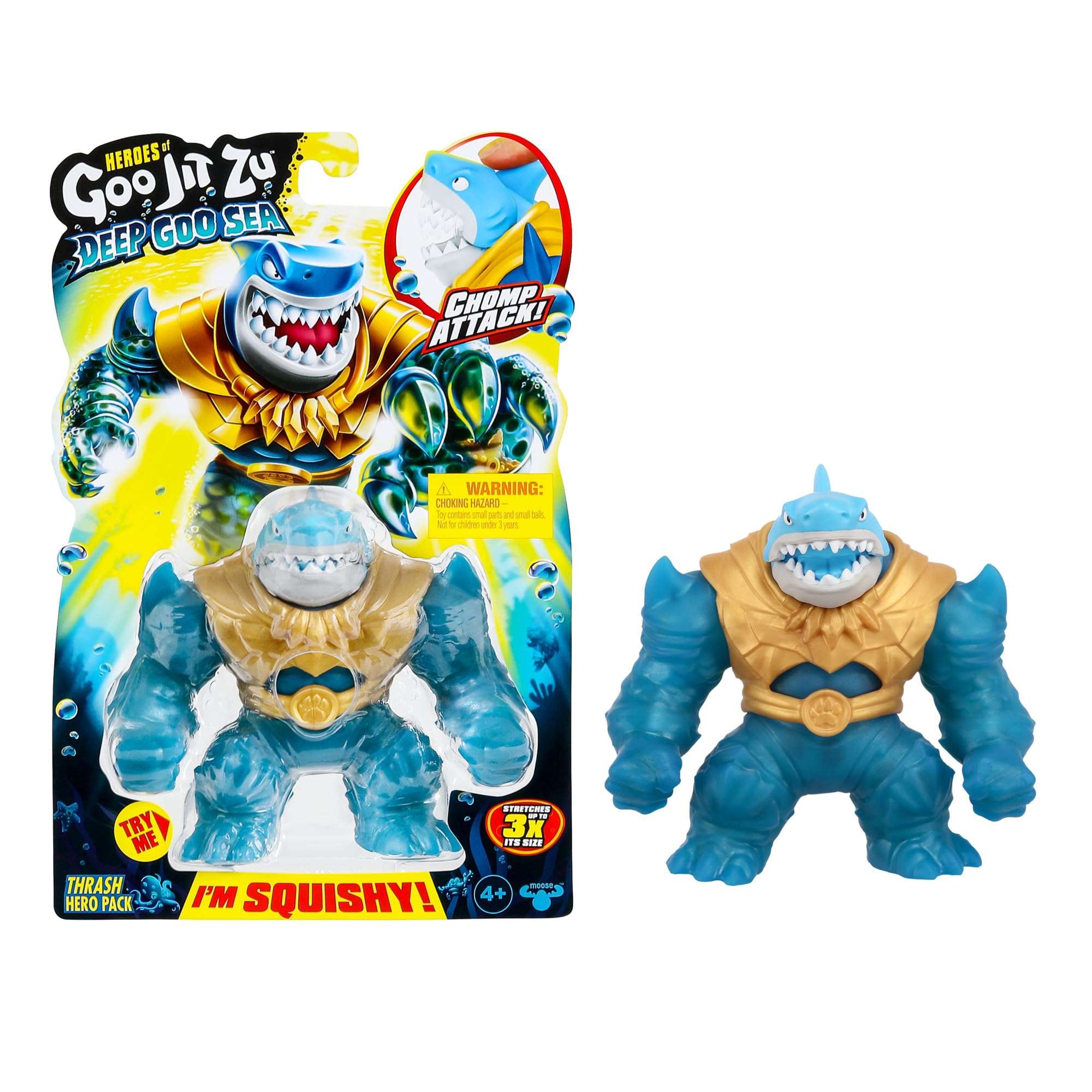 Heroes of Goo Jit Zu Thrash Deep Goo Sea chomp attack action figure for imaginative play