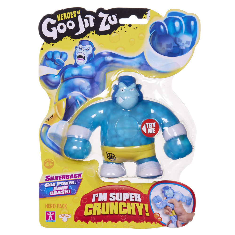 Goo Jit Zu goo filling visible for squishy, stretchable fun.