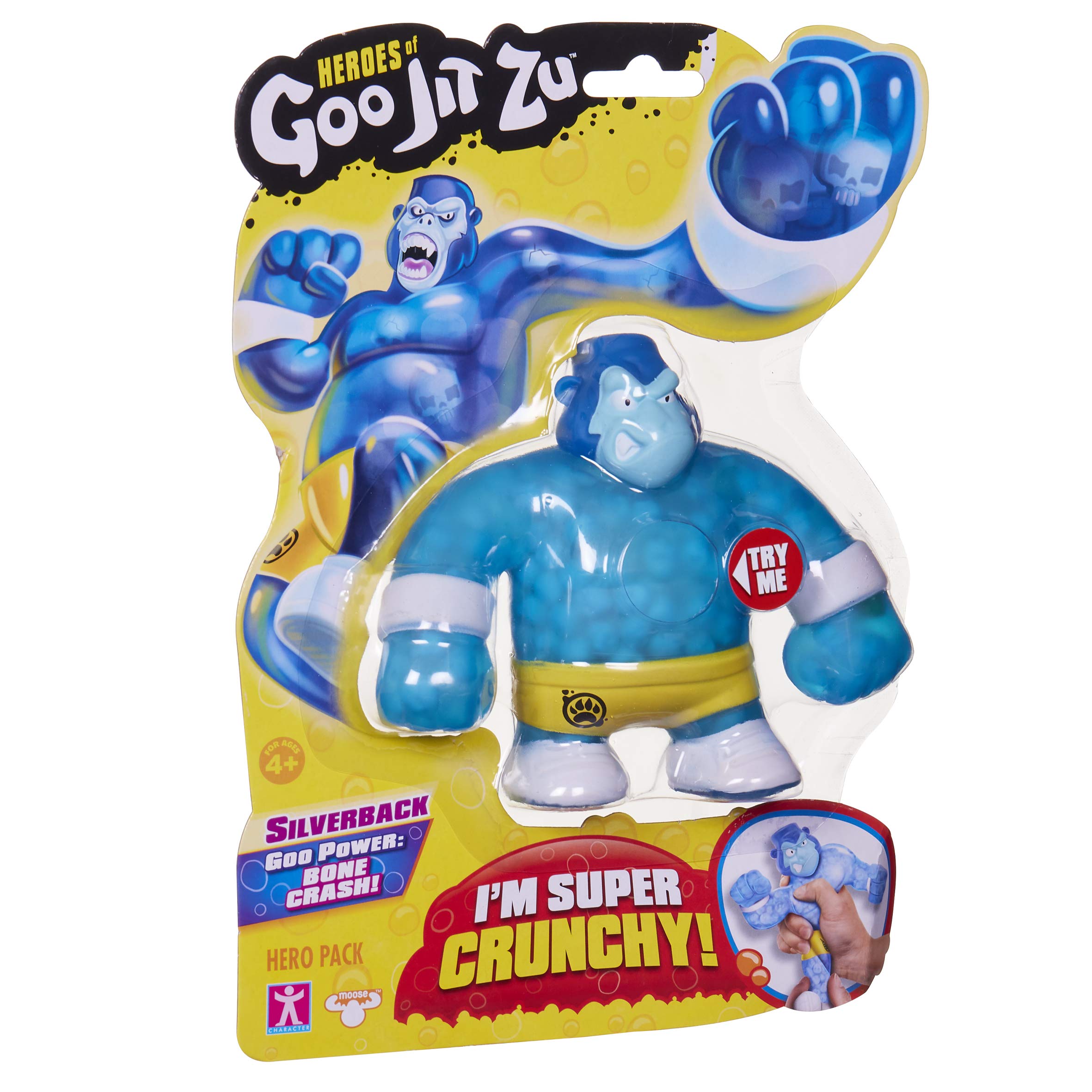 Goo Jit Zu figure offers squish and stretch to fuel imaginative play.