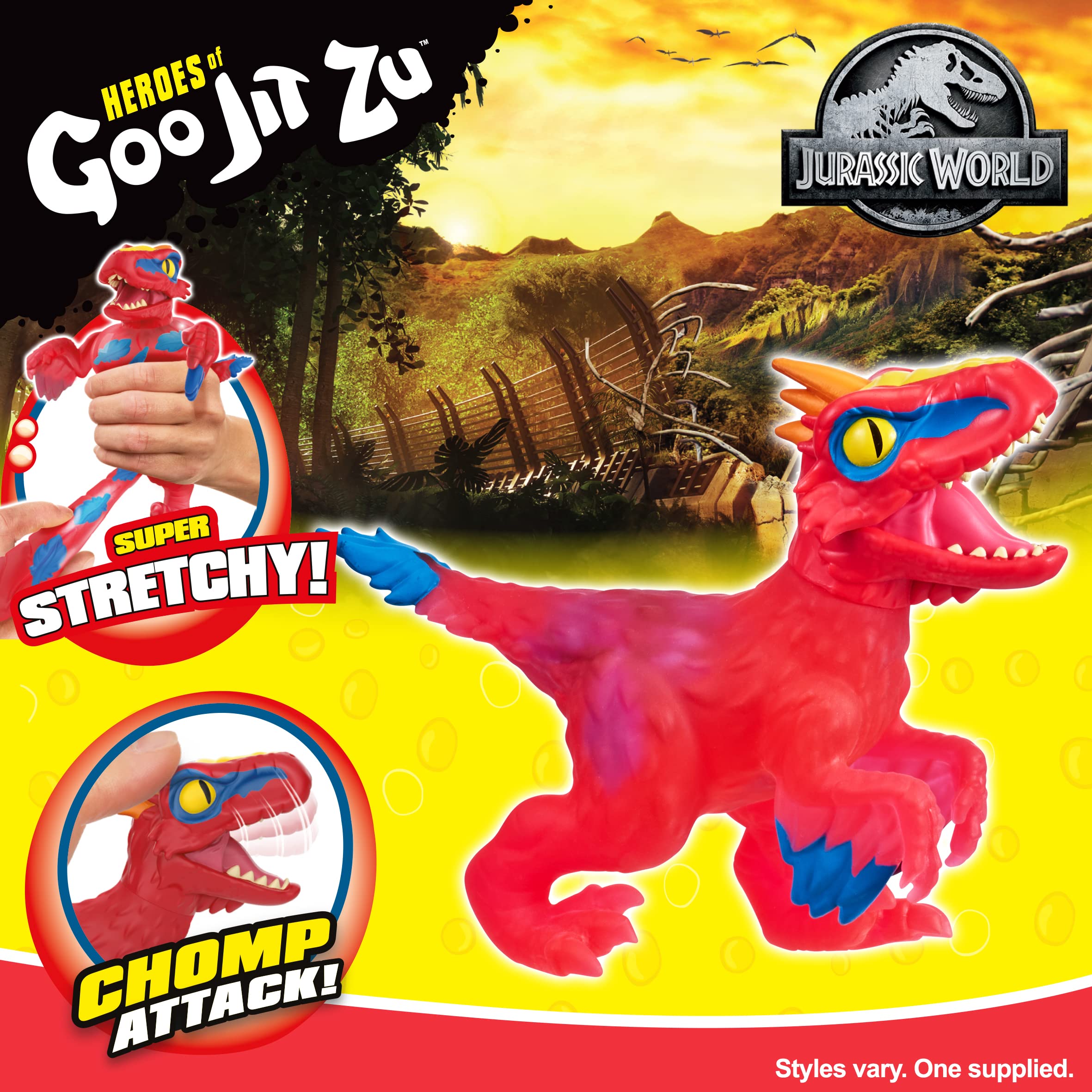 Heroes of Goo Jit Zu Pyroraptor claws climbing pose enables climbing-inspired play.