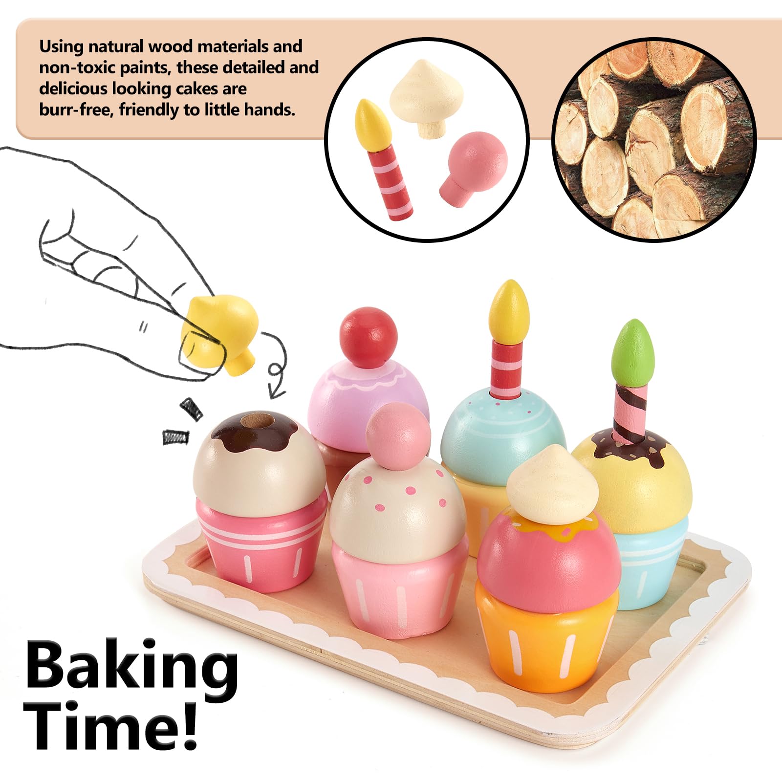 HERSITY candle toppers add decorative flair for pretend tea parties