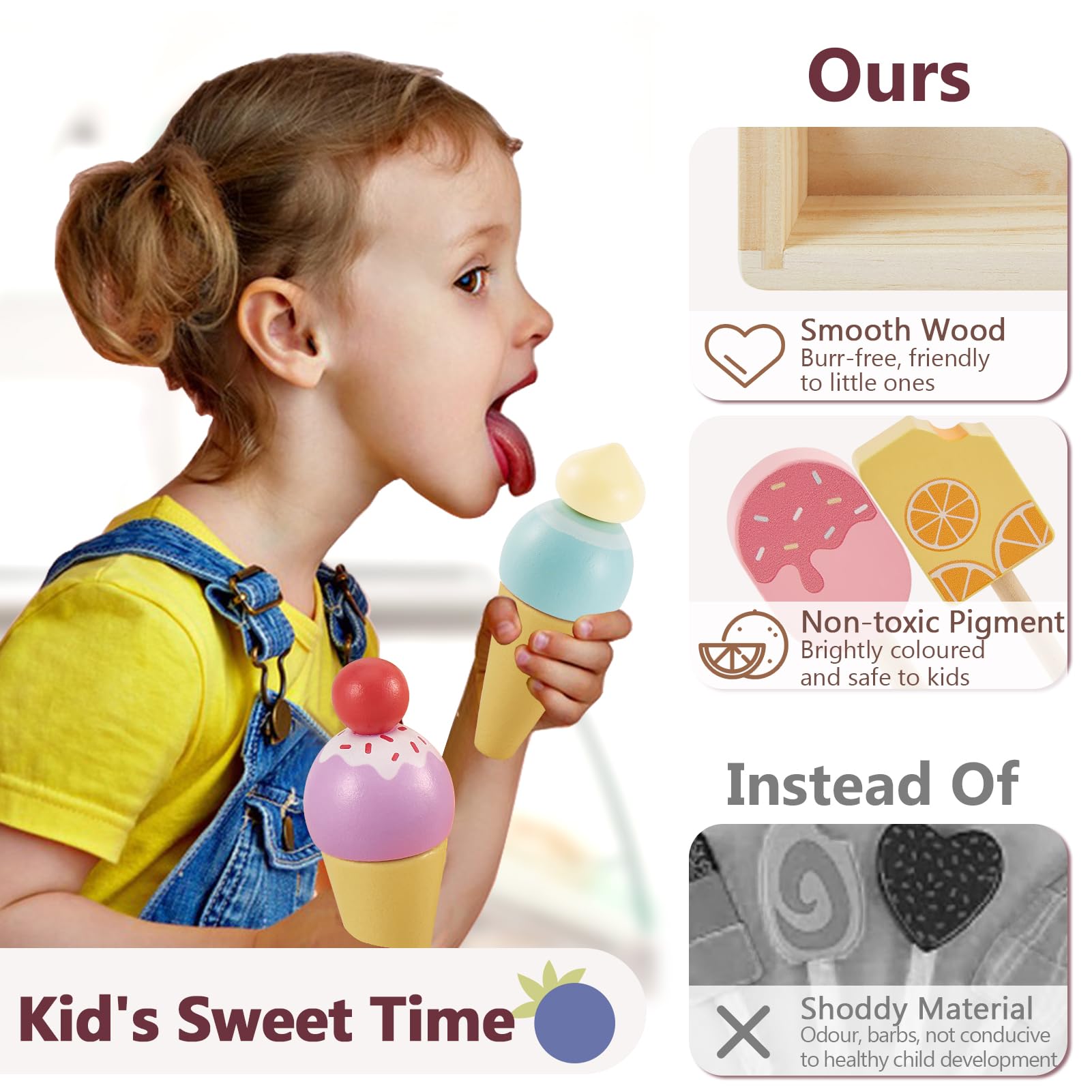 HERSITY ice lolly pieces invite bright scoops during playtime