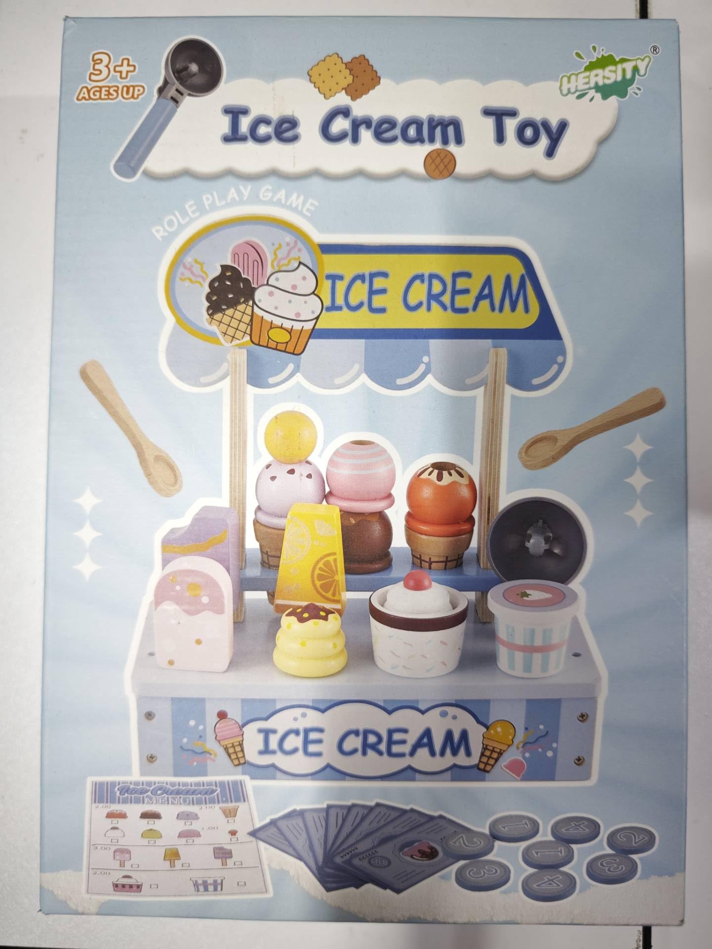 HERSITY toy notes and coins help kids practice basic math during pretend transactions