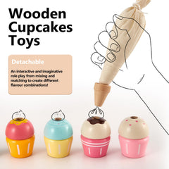 HERSITY wooden cake bases set for mix-and-match cupcake creations
