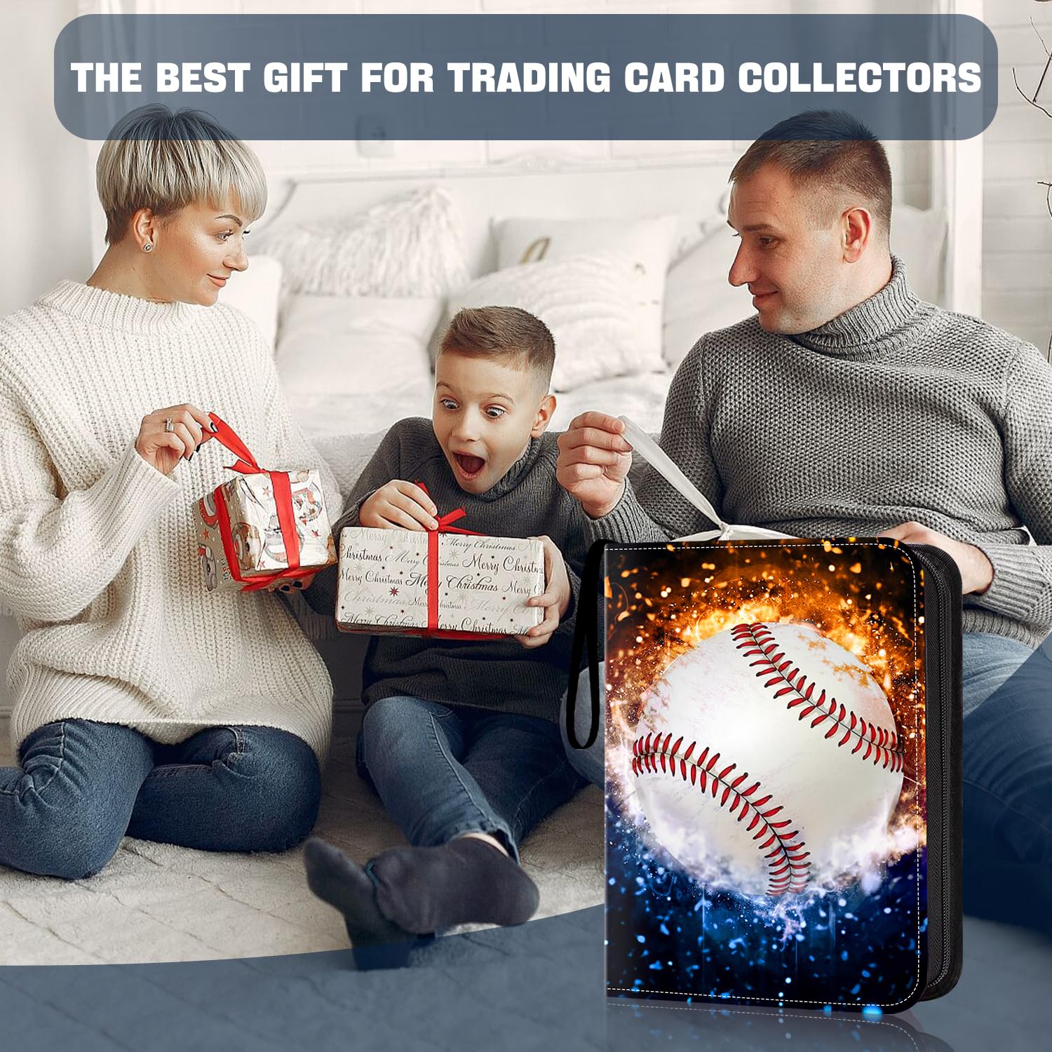 HESPLUS binder fits baseball, football, basketball, and gaming cards.