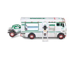 Hess 2018 toy truck RV with ATV and motorbike - packaging showcases 3-in-1 vehicle set