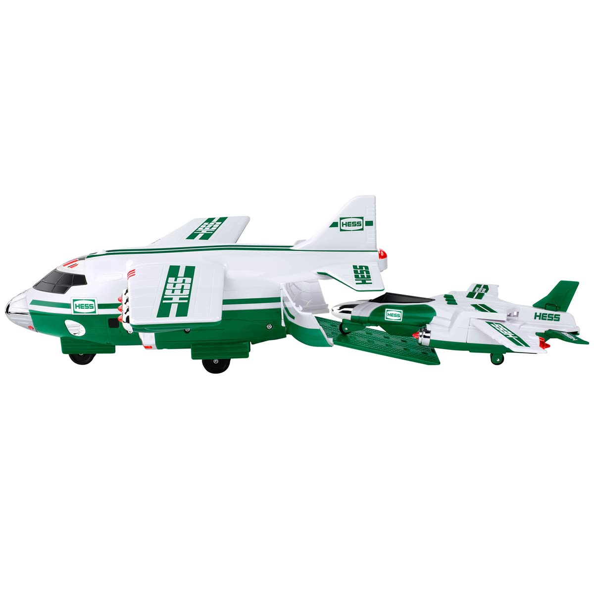 Hess Cargo Plane cargo bay open for easy loading and unloading play