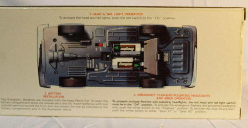 Hess Patrol Car 1993 side view showing iconic silhouette