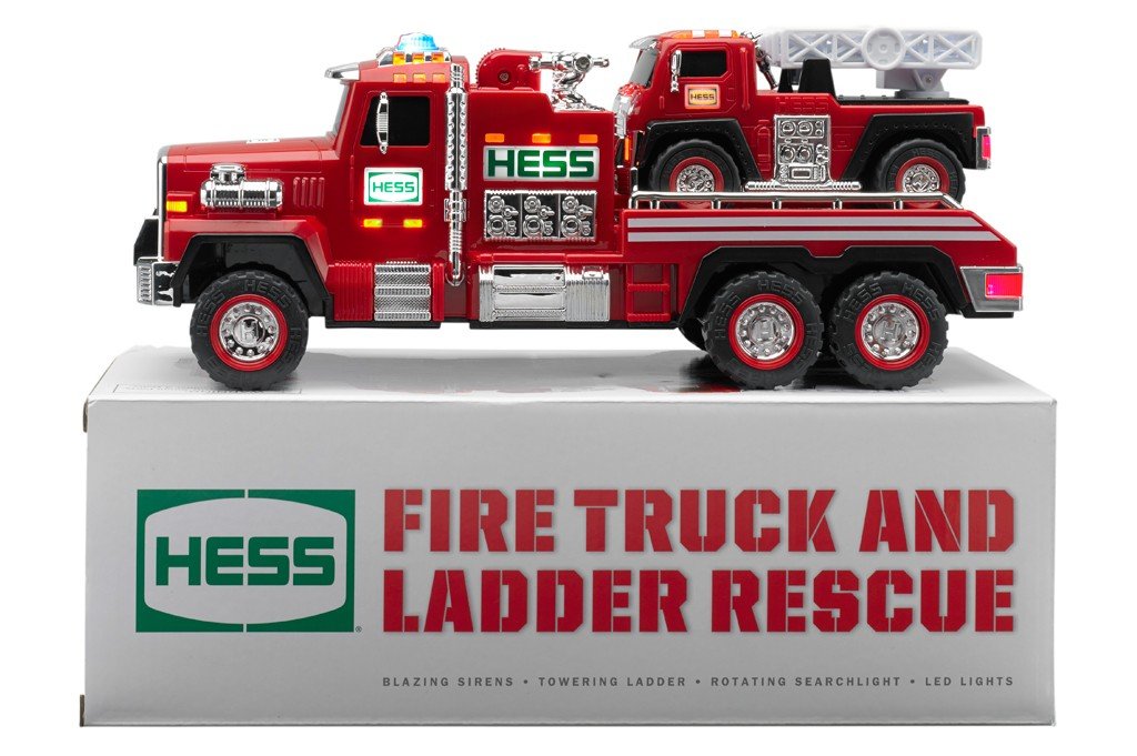 Hess 2015 fire truck front view with authentic sounds for immersive play