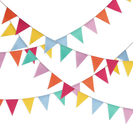 HESTYA pastel pennant banner triangle flag for festive decor and easy setup.