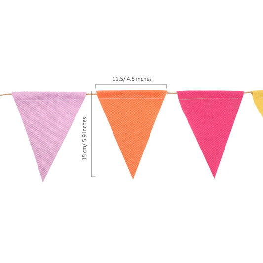 HESTYA pastel pennant banner shows six colors for bright party decor.
