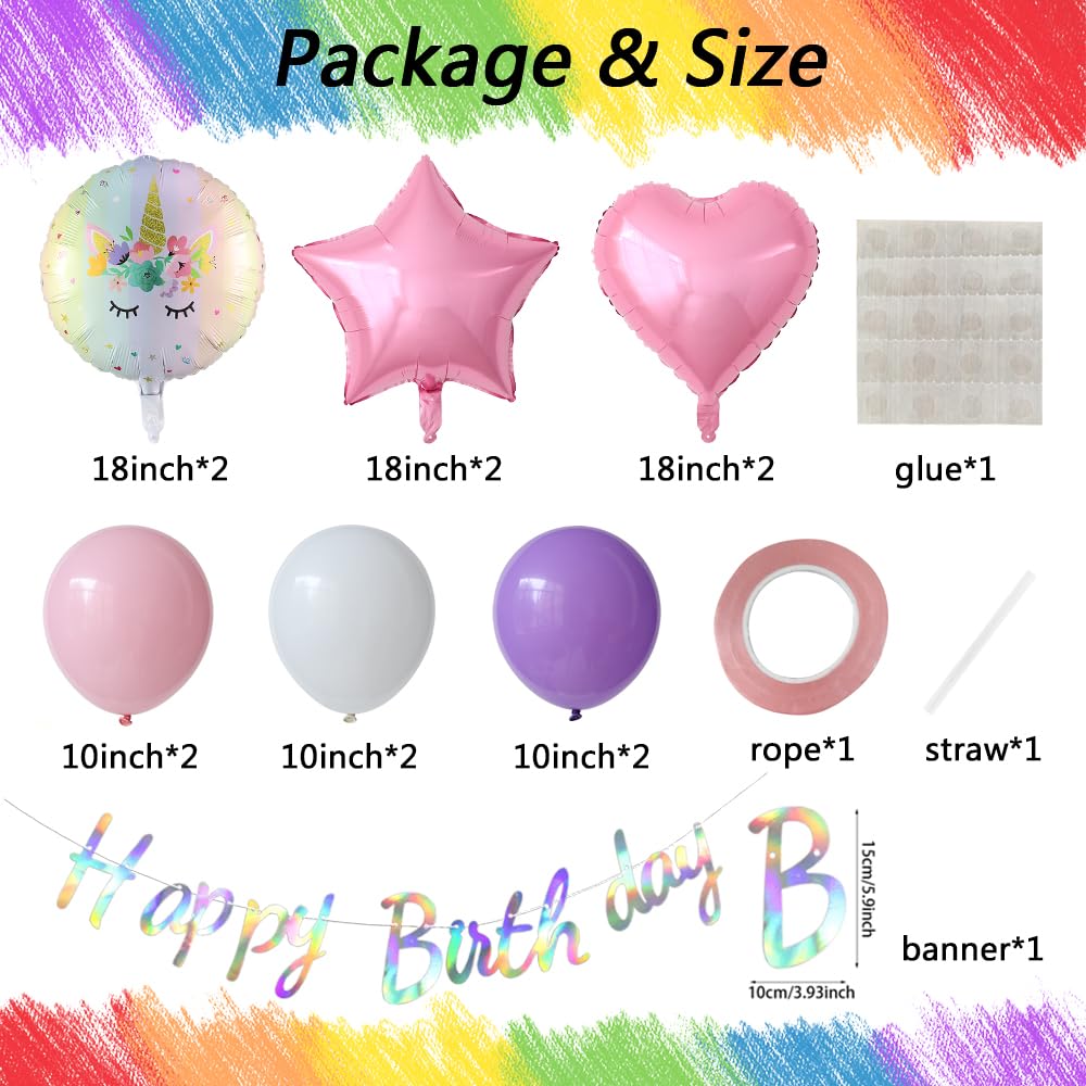 Heukikt rainbow balloon brightens the party backdrop with vivid color.
