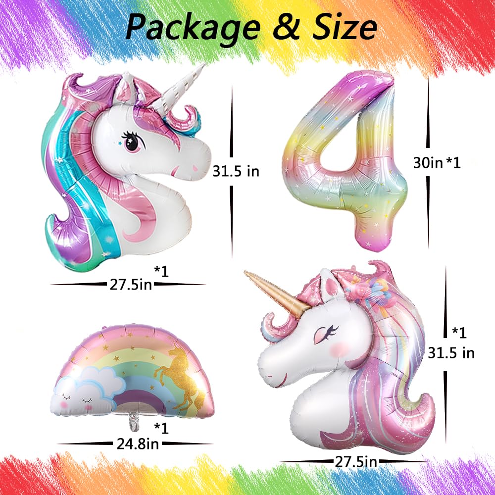 Heukikt unicorn closed-eyed balloon adds whimsy to pink-purple décor.