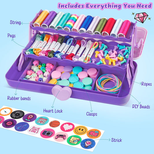Hewauorion bracelet threads colorful spools enable vibrant designs for kids