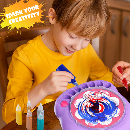Hewaurorion spin art machine splatter guard promotes mess-free projects