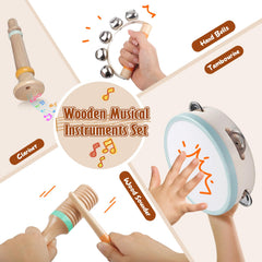 Hewaurorion wooden hand bell supporting fine motor skills and rhythm development