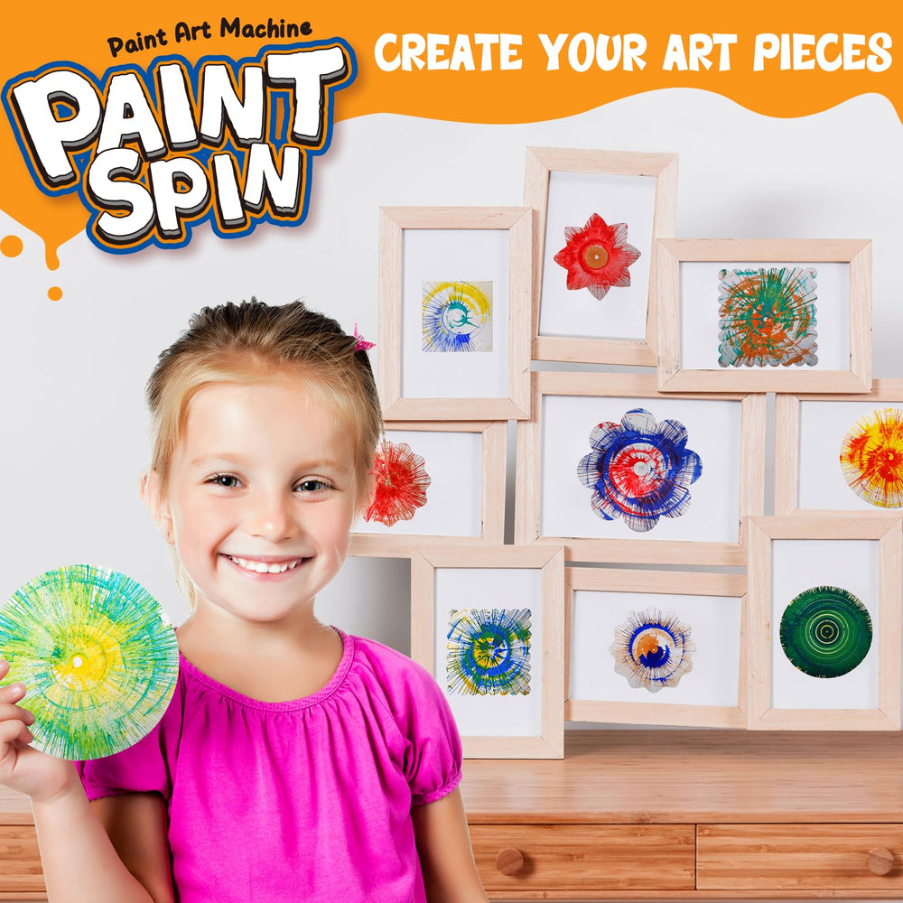 Hewaurorion kid creating spin art with vibrant colors
