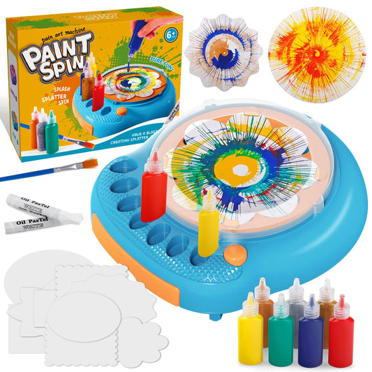 Hewaurorion paint spin art machine front view for creative kids