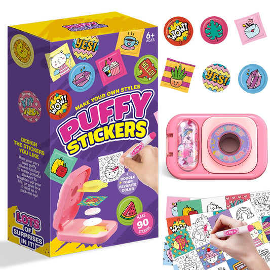 Hewaurorion Puffy Sticker Maker Kit with unicorn theme for kids' imaginative crafts.