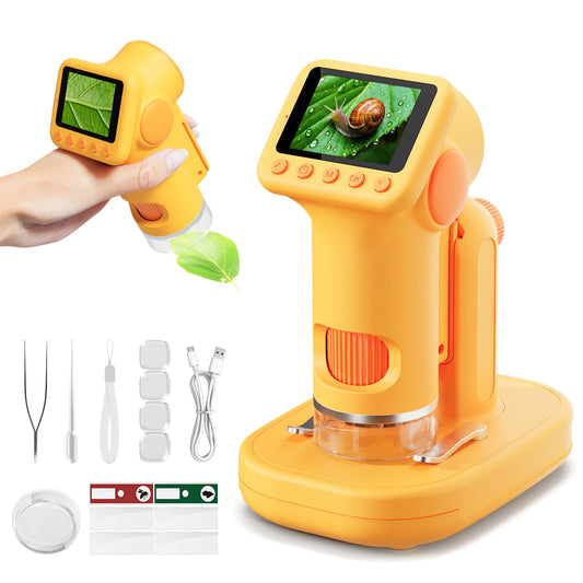 HEWEIMEI 1600X kids microscope desktop setup for exploring tiny worlds.