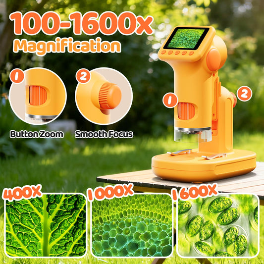 HEWEIMEI 2-inch HD display view provides crystal-clear details for beginners.