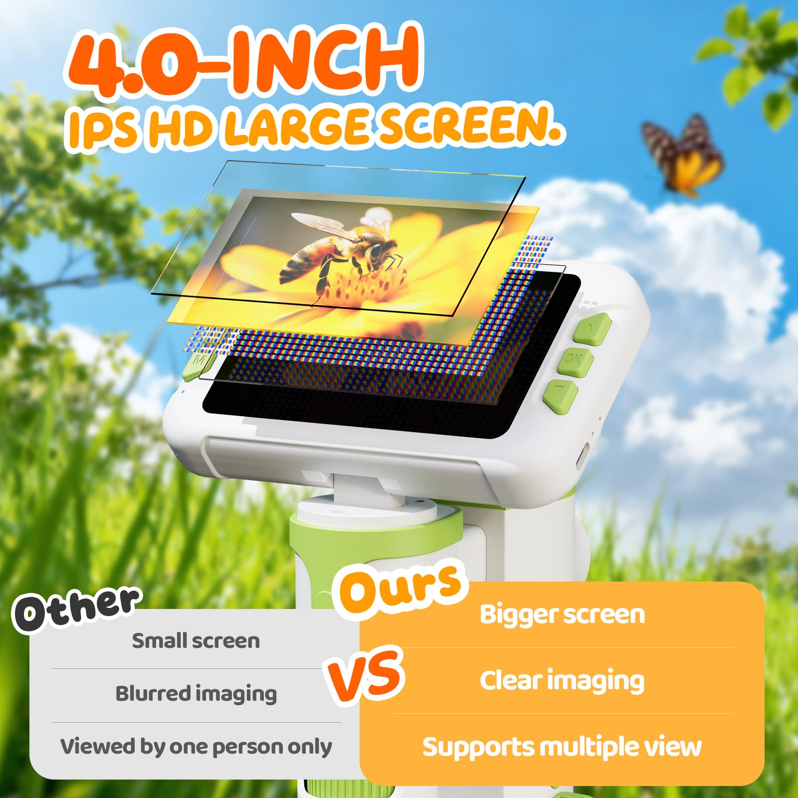 HEWEIMEI 3-in-1 detachable design for desktop, handheld, and portable use