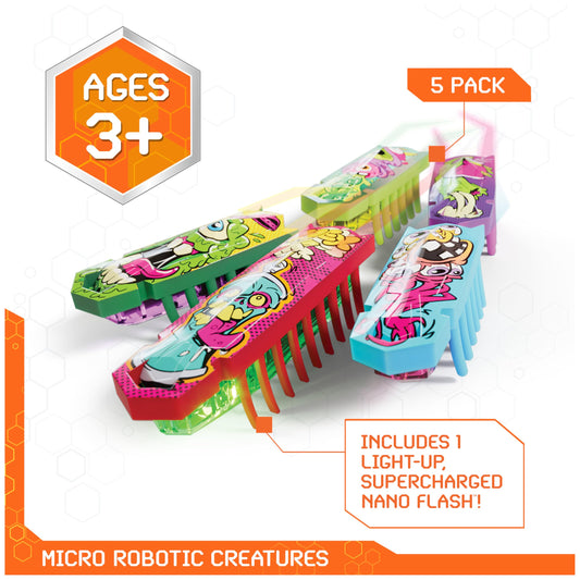 HEX BOTS Nano Flash Nano moving fast with bright lights for exciting play