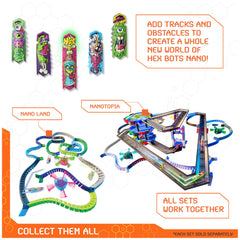 HEX BOTS Nano wall bounce action against obstacles during play