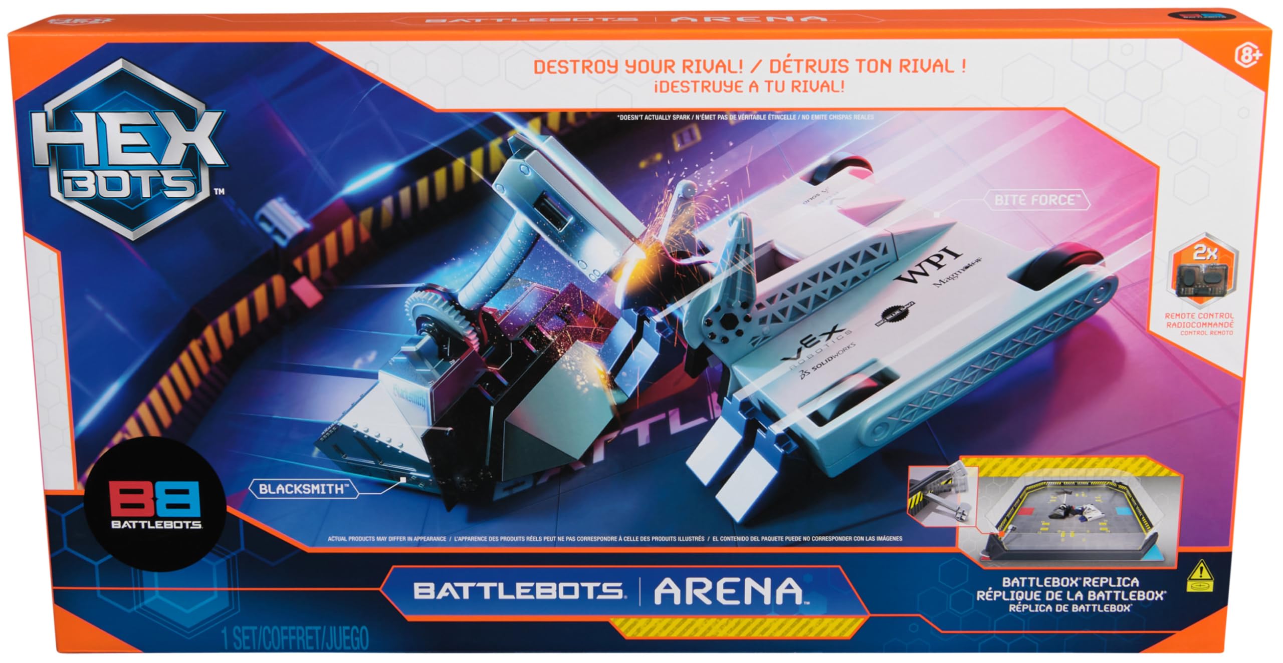Two remote controllers included for multiplayer battles.