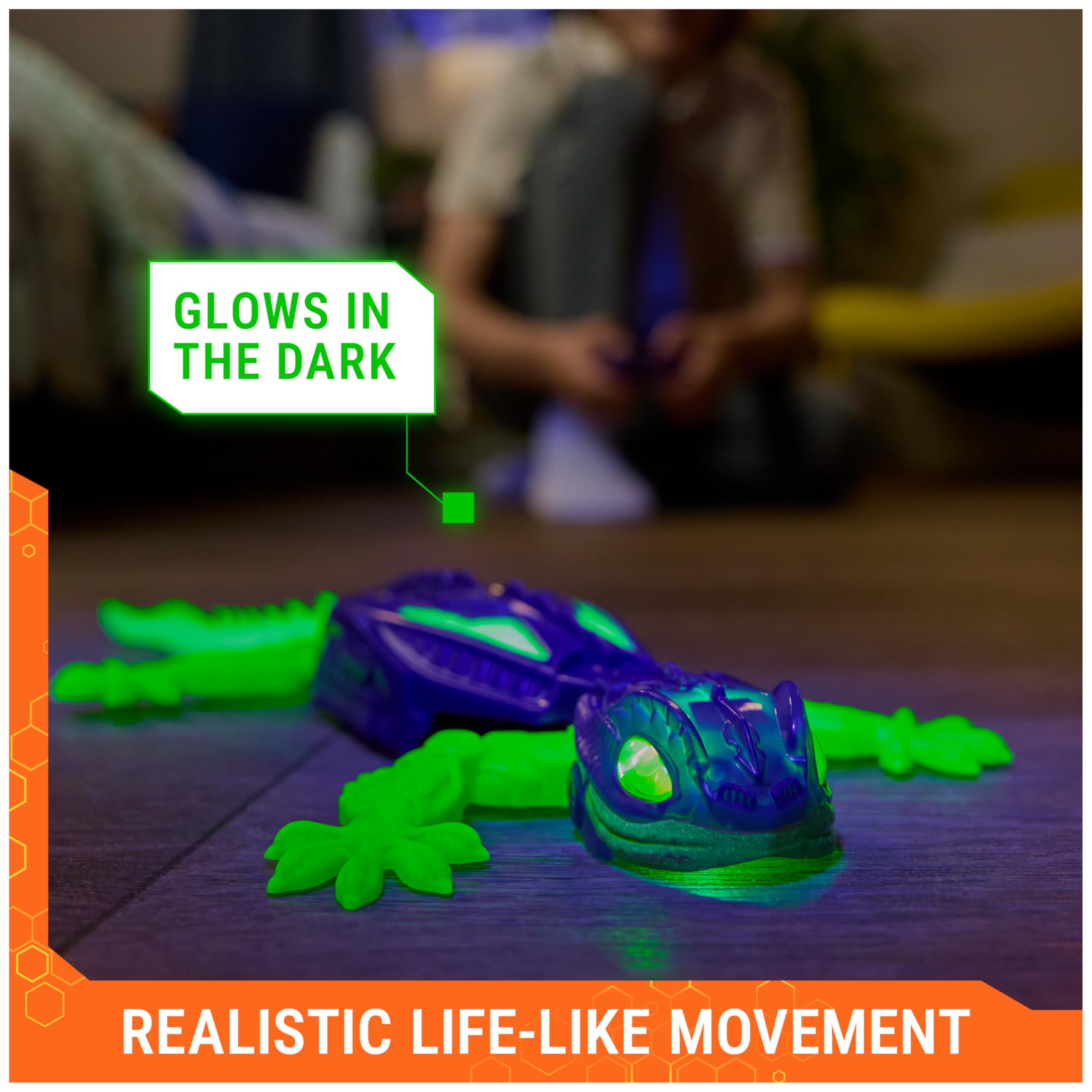 HEX BOTS realistic gecko design sparks imaginative pretend play