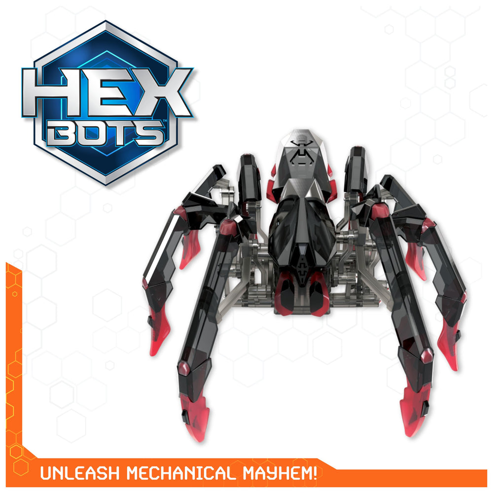 HEX BOTS tarantula eight-legged crawling action for dynamic play.