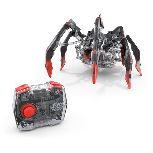 HEX BOTS Tarantula glow eye illuminates nighttime play.