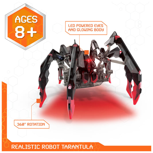HEX BOTS tarantula glowing eye for captivating visual feedback.