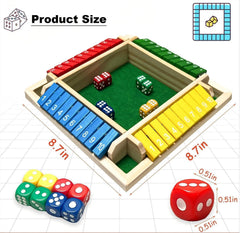 Hexablenzio Wooden construction Shut The Box for durable, safe play.