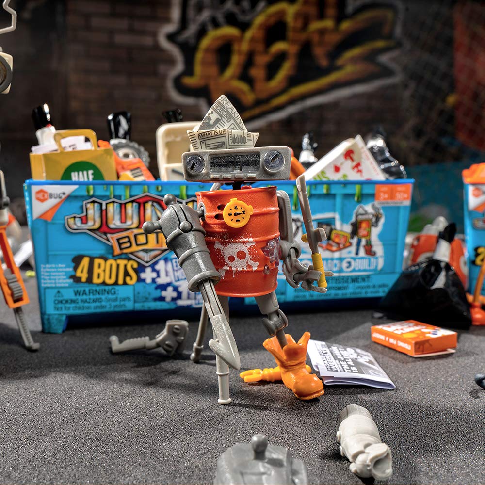 HEXBUG JUNKBOTS Dumpster unboxing reveals surprise discoveries for curious minds.