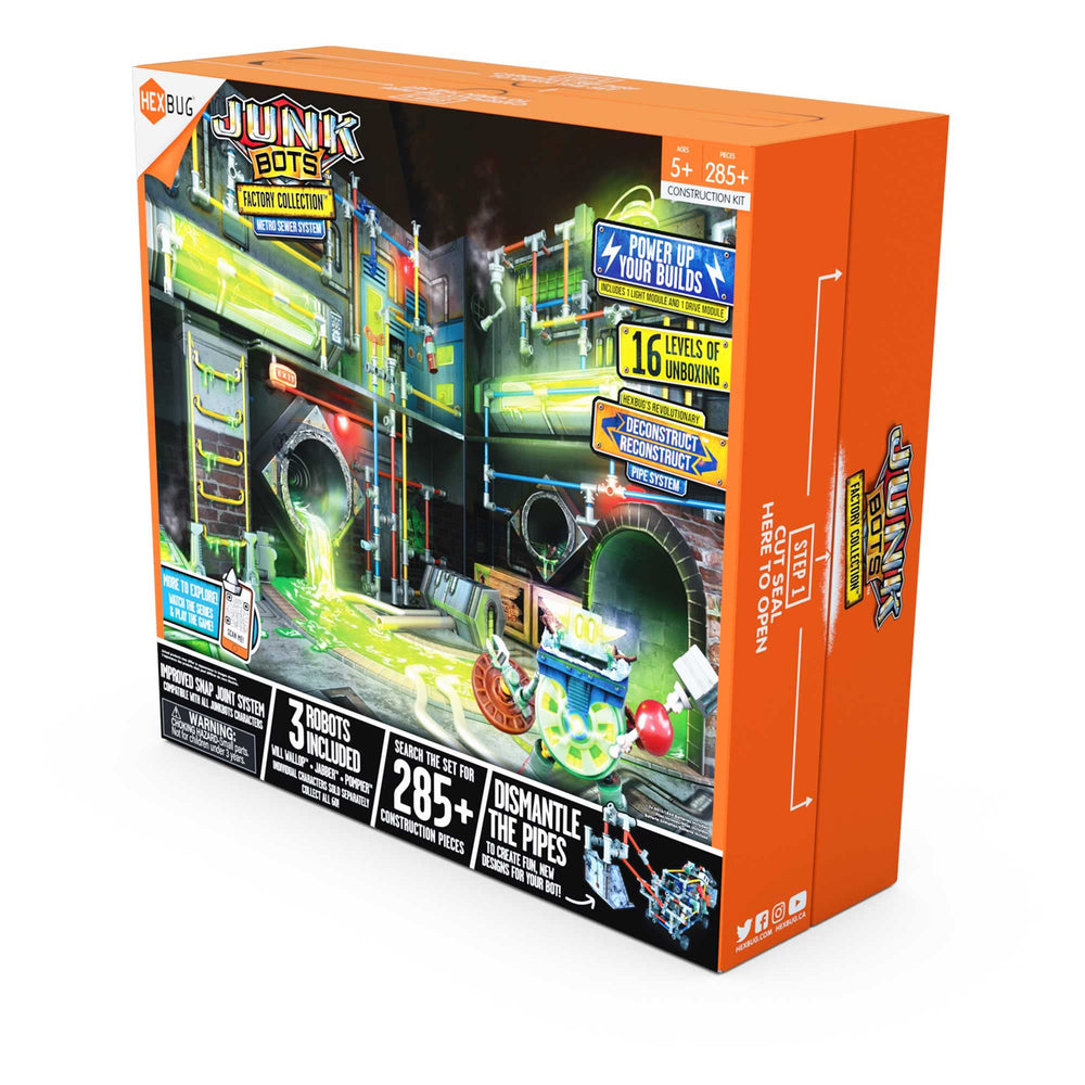 HEXBUG JUNKBOTS sewer-system habitat invites investigative play and discoveries.