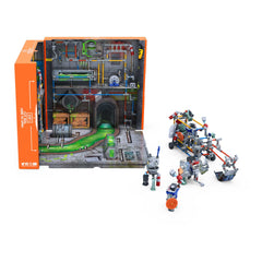 HEXBUG JUNKBOTS unboxing moment highlighting parts discovery and assembly fun.