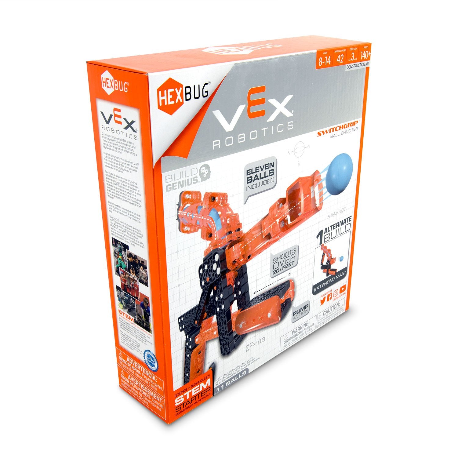 HEXBUG SwitchGrip Ball Shooter beginner-friendly kit supports early engineering exploration.