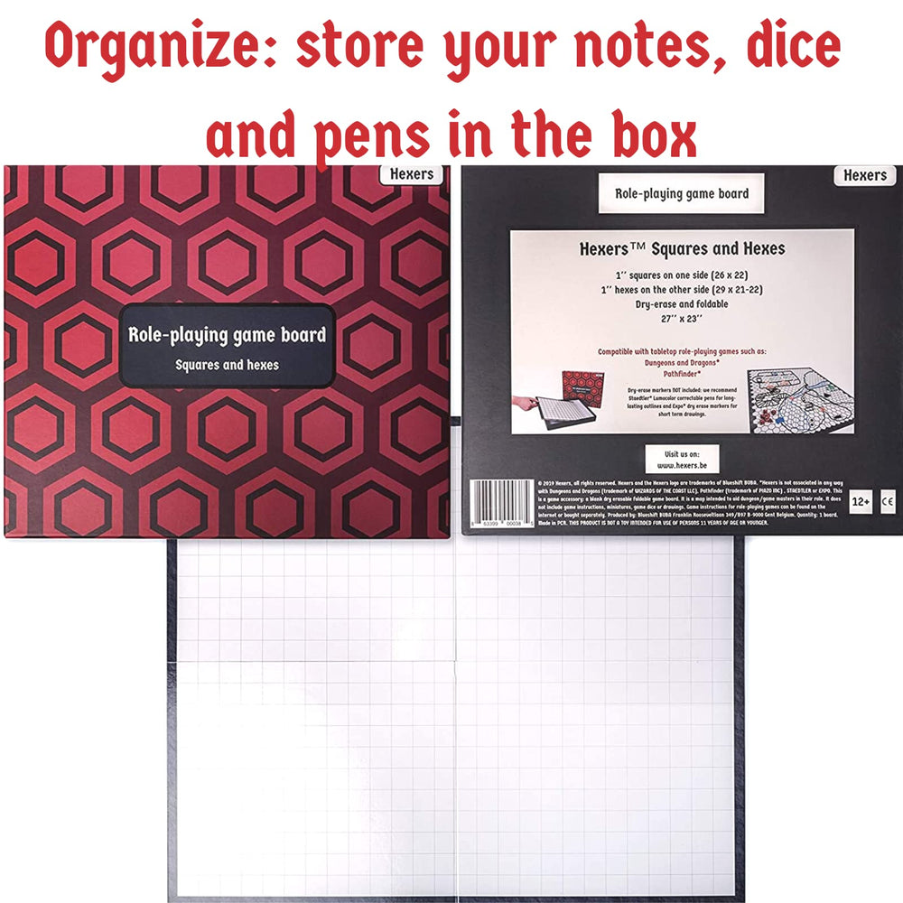 Hexers board erases with correctables for durable lines.